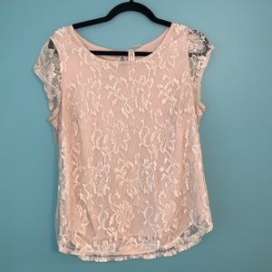 Champaign colored lace top